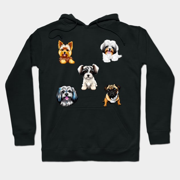 Puppy Sticker Pack Hoodie by mikepod